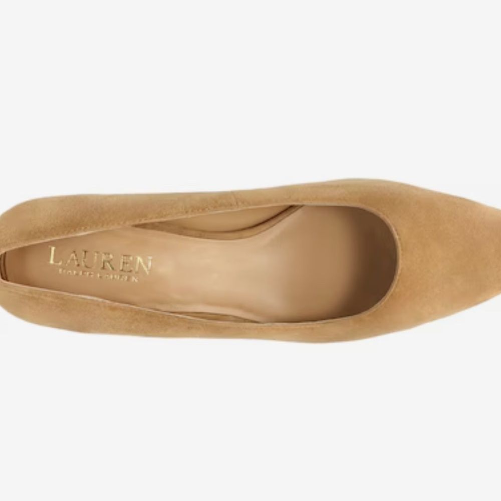 Lauren Ralph Lauren Whitney Brown Suede Leather Pump SZ US 11B NWOT Comfort Glam - Picture 4 of 12